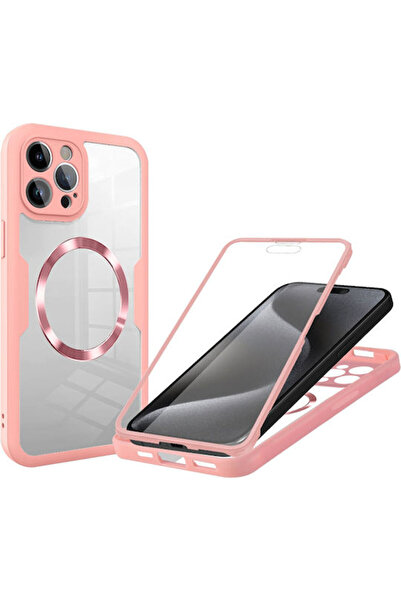 Techsuit ColorVerse 360 Πλήρης Κάλυψη Σιλικόνης Ροζ (iPhone 15 Pro)