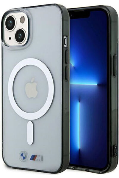 BMW Ασημένιο Δαχτυλίδι Magsafe Πίσω Κάλυμμα Σιλικόνης Ασημί (iPhone 14 Plus) ...