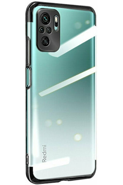 Hurtel Επιμεταλλωμένο Πίσω Κάλυμμα Σιλικόνης 0.3mm Διαφανές / Μαύρο (Redmi No...