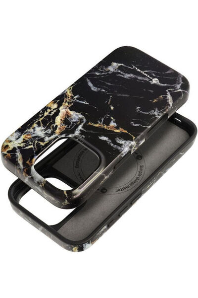 Forcell F-protect Mirage Πίσω Κάλυμμα Σιλικόνης Μαύρο (iPhone 15 Pro)