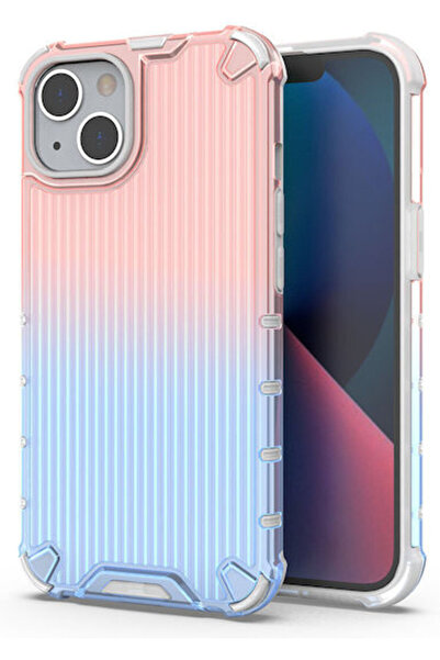 Hurtel Ombre Protect Θωρακισμένη Πίσω Θήκη από Πλαστικό / Σιλικόνη Ροζ/Μπλε (...