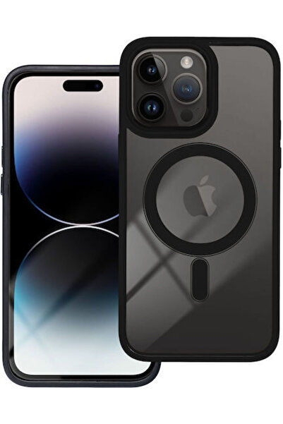 OEM Κάλυμμα Πλάτης Color Edge Mag Πλαστικό / Σιλικόνη Μαύρο (iPhone 14 Pro Max)