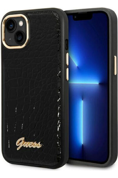 Guess Συλλογή Croco Πλαστικό Μαύρο Πίσω Κάλυμμα (iPhone 14 Plus) Κωδικός: GUH...