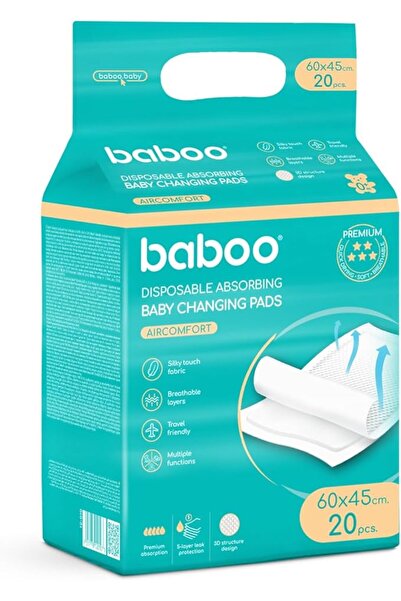 Baboo AirComfort Disposable Baby Changing Pads - Breathable & Silky Soft Chan...