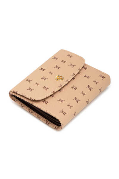 Tergan Kahverengi Print Kadın Cüzdan - S1CB00055824-T2E