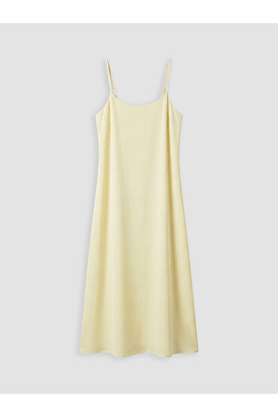 LC Waikiki Esvab • Modern & Distinctive U Roba Collar Satin Dress with Rope S...