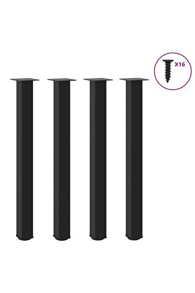 vidaxl Picioare de masă de bar, 4 buc., negru, 100-102 cm, oțel