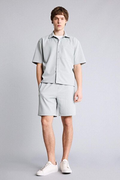 DeFacto Regular Fit Elastic Waist Mint Green Shorts F8570Ax26Sm