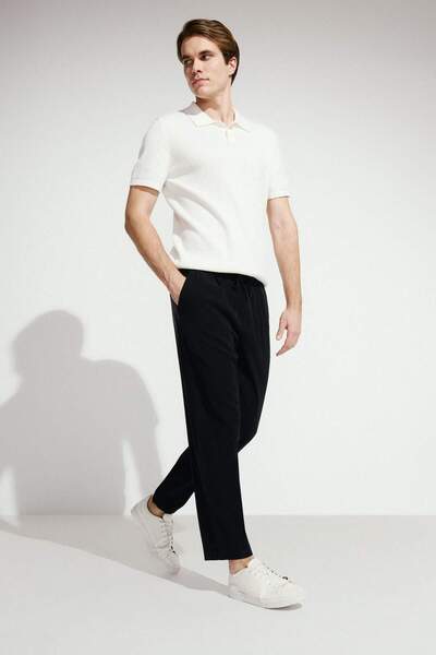 DeFacto Soft Textured Relax Fit Trousers G8149Ax26Sm