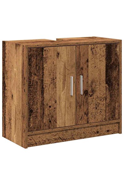 vidaxl Bathroom Cabinet with Old Wood Door 63 x 29 x 55 cm Composite Wood