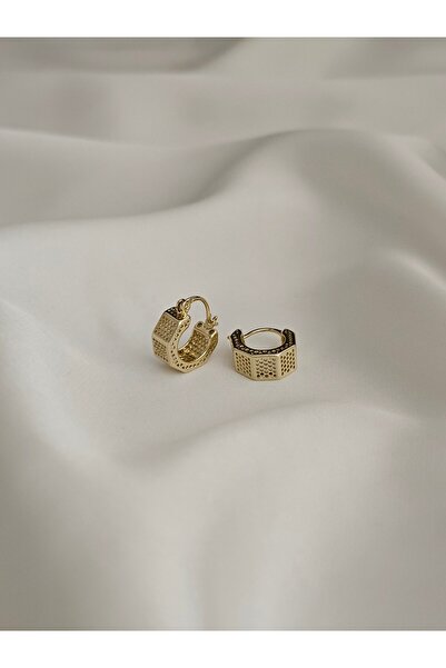 Zivazer Store Kadın xuping 14k gold renk asimetrik günlük küpe [1.6 cm]