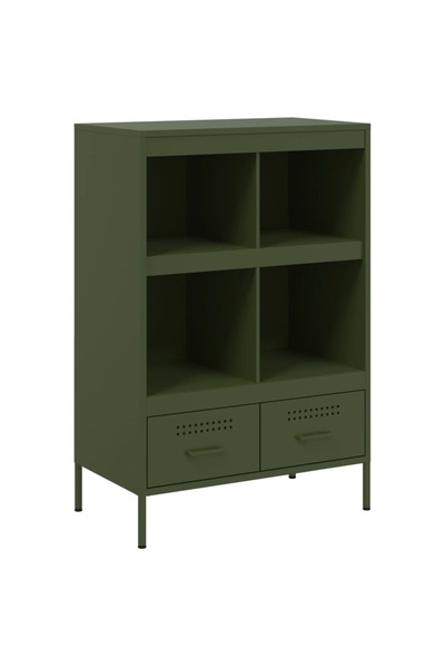 vidaxl Dulap înalt, verde măsliniu, 68x39x101,5 cm, oțel