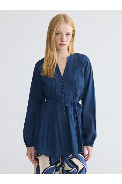 LC Waikiki Notch Neck Pleated Blouse
