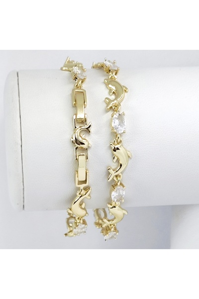 Milena BRATARA DAMA PLACATA CU AUR 14K -LUNGIME 19CM