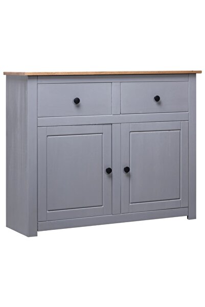 vidaxl Servantă, gri, 93 x 40 x 80 cm, lemn masiv pin, gama Panama