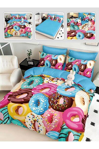 OEM 100% Cotton Duvet Cover Set Premium - 5D range - with Stretchy - 6 pieces...