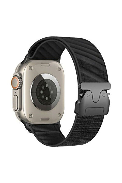 Beline Υφασμάτινο λουράκι μαύρο (Apple Watch 38/40/41/42mm)