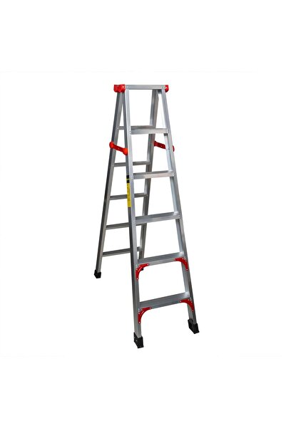 Z-Tools Scară dublă din aluminiu, 2x6 trepte, pliabilă, maxim 150kg / ZTS 8190