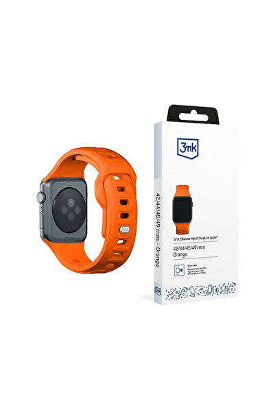3MK Λουράκι Σιλικόνης με Πόρπη Πορτοκαλί (Apple Watch 44/45/46mm/Ultra 49mm)