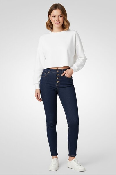 Don't Call Me Jennyfer Women Skinny Fit Washed Stretchable Jeans, Blue