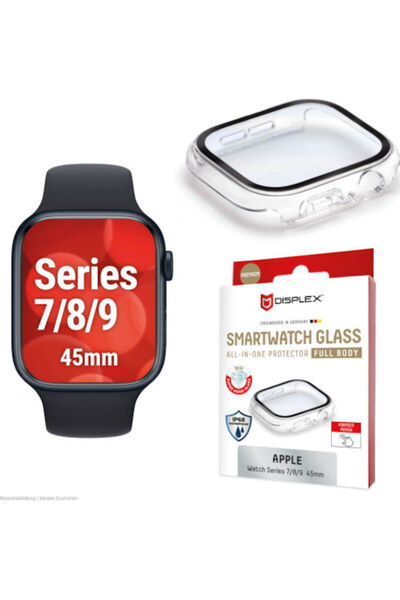 Displex Προστατευτικό Οθόνης Πλήρους Κάλυψης Apple Watch Series 7 8 9 45mm Δι...