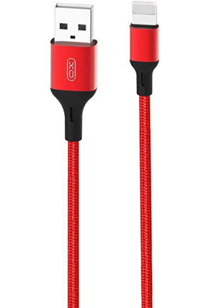 Xo NB143 Πλεκτό Καλώδιο USB-A σε Lightning Κόκκινο 2μ