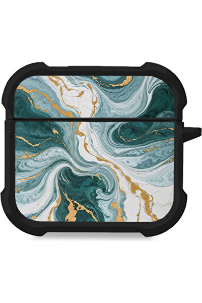 Other Θήκη Σιλικόνης Σειράς Sonique Marble σε πράσινο χρώμα για Apple AirPods 4