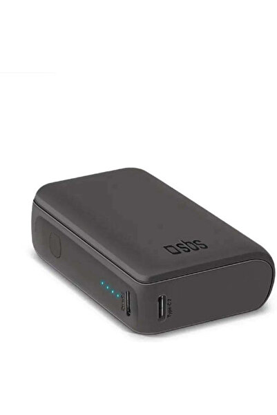 SBS Power Bank 10000mAh 10W με θύρα USB-A και θύρα USB-C Μαύρο