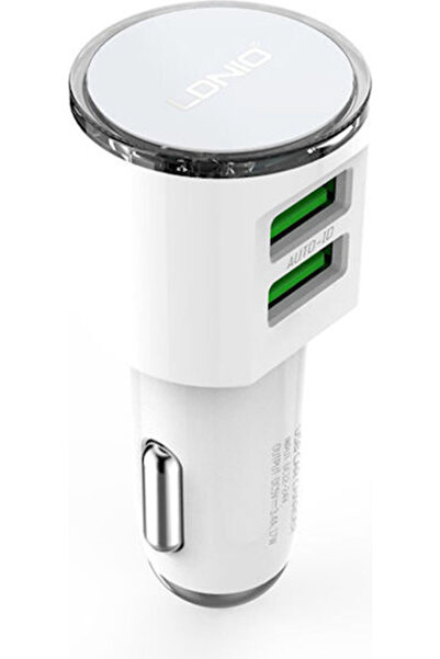 LDNIO Φορτιστής αυτοκινήτου DL-C29 3.4A με θύρες: 2xUSB με καλώδιο Type-C, Λε...