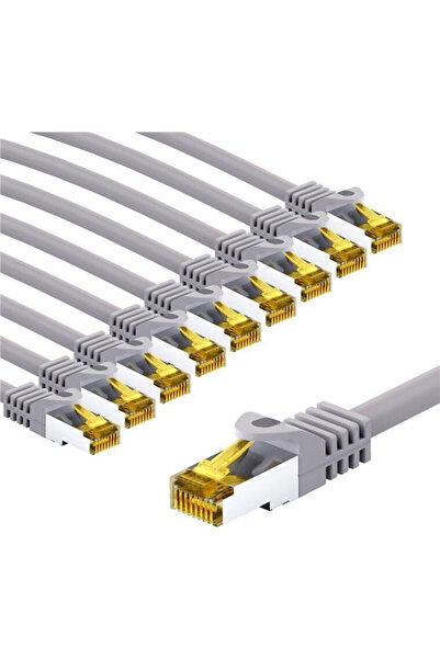 goobay Καλώδιο Ethernet S/FTP Cat.6a Gigabit 5μ Γκρι 10 Τεμάχια Κωδικός: 69521