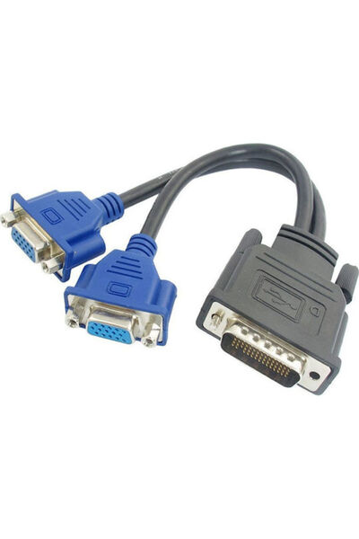POWERTECH Μετατροπέας DMS-59 αρσενικό σε VGA 2x θηλυκό 1 τεμάχιο CAB-DMS002