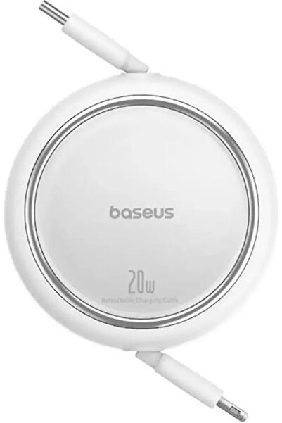 Baseus Ανασυρόμενο Καλώδιο USB-C σε Lightning 20W Λευκό 1μ (P10364501211-00)