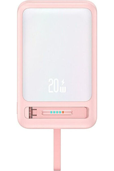 Usams Σειρά XM CD219 MagSafe Power Bank 10000mAh 22.5W με Θύρα USB-C Ροζ