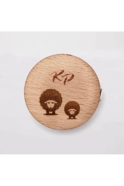 KnitPro Retractable Tape Measure - Yuvarlak Ahşap Mezura Otomatik