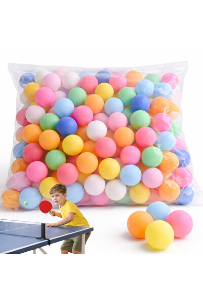 Ayawaska Set 150 mingi ping pong colorate, plastic, 4cm, multicolor