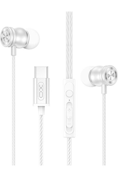 Xo EP80 Ενδοωτικά ακουστικά handsfree με υποδοχή USB-C, Λευκά