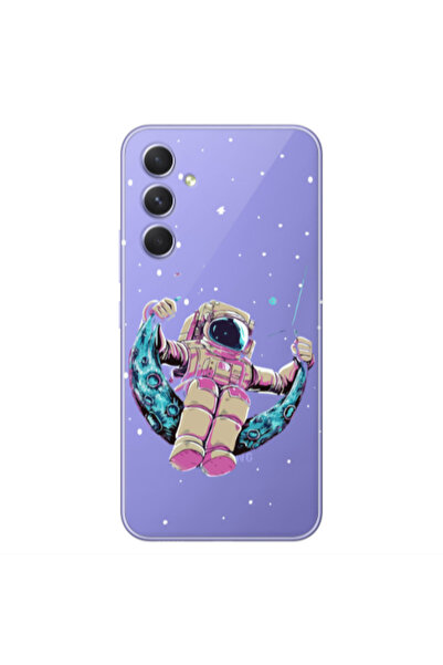 Other Samsung A26 Astronaut swinging on the moon Transparent Silicone TPU Θήκη
