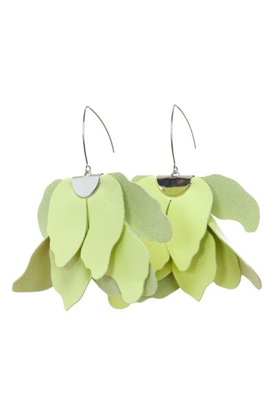 HAIArt Cercei Floare Mare - Verde fistic