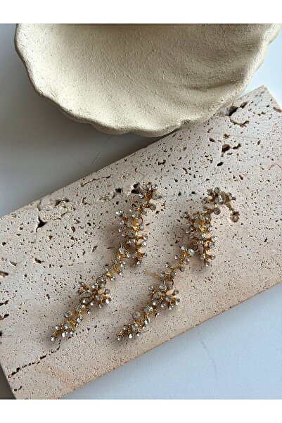 Sallantılı Mardin küpe Gold