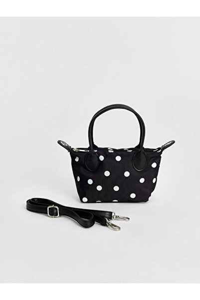 LC Waikiki Black Polka Dot Patterned Women's Shoulder Bag