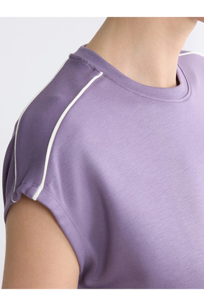 LC Waikiki Purple Oversize Soft Touch Women's T-Shirt