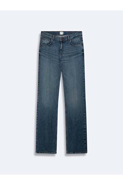 Ltb Marıano 5 Düz Paça Orta Bel Mid Indigo Jean Pantolon