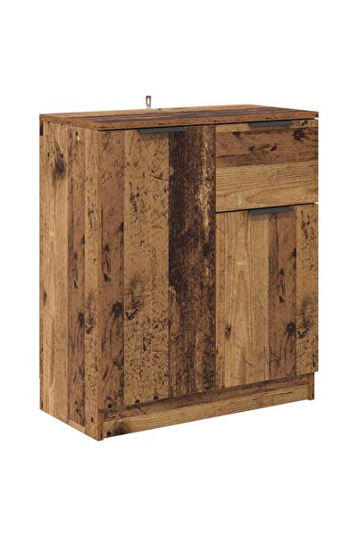 vidaxl Bufet cu sertar Lemn vechi 60 x 30 x 70 cm Lemn compozit