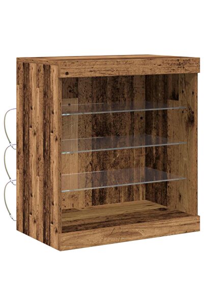 vidaxl Bufet LED Lemn vechi 60,5 x 37 x 67 cm Lemn compozit