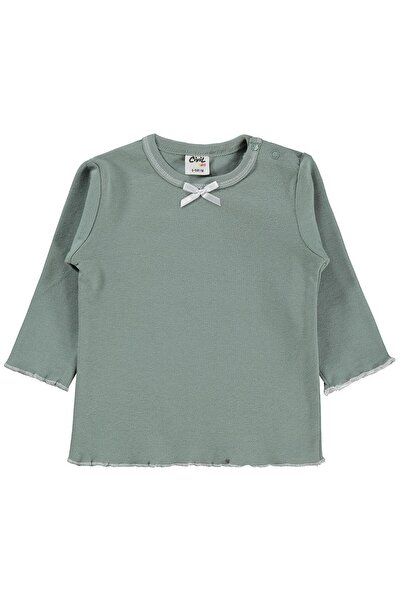 Civil Baby Bowknot Plain Sweatshirt for 6-18 Months - Green