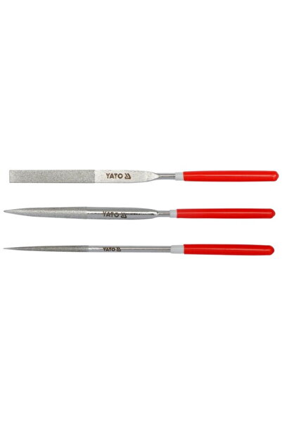 yato Top Bottom Set of 3 files with diamond needles 4x160x50mm YT-6150