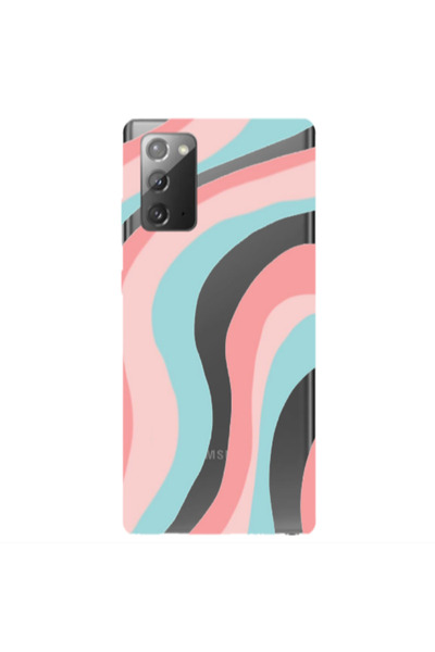 Other Samsung Note 20 Colored lines Transparent Silicone TPU Θήκη