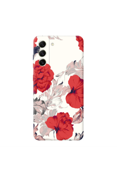 Other Samsung S22 Plus Red Flowers Transparent Silicone TPU Θήκη