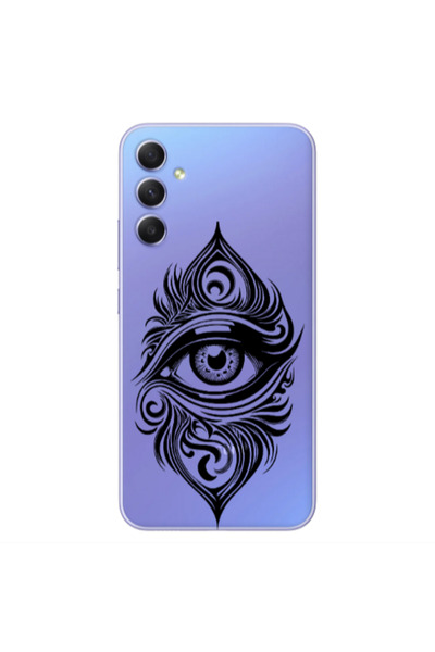 Other Samsung A34 Eye patterned drawing Transparent Silicone TPU Θήκη