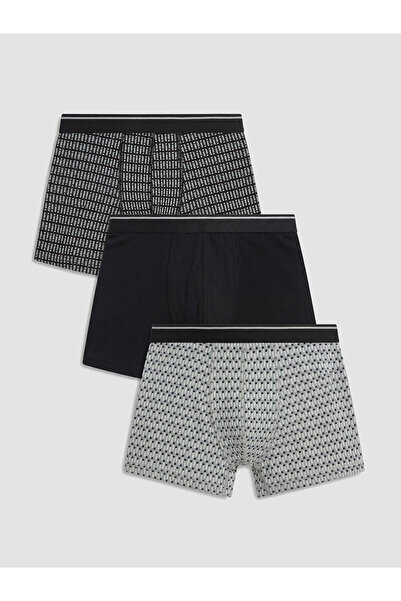LC Waikiki Nevavm Cotton Flexible Men's Boxer 3-Pack with Difference
